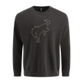Ford Bronco Womens Charcoal Fleece Crewneck Sweatshirt