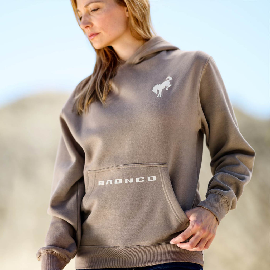 Ford Bronco Logo Beige Oversized Hoodie