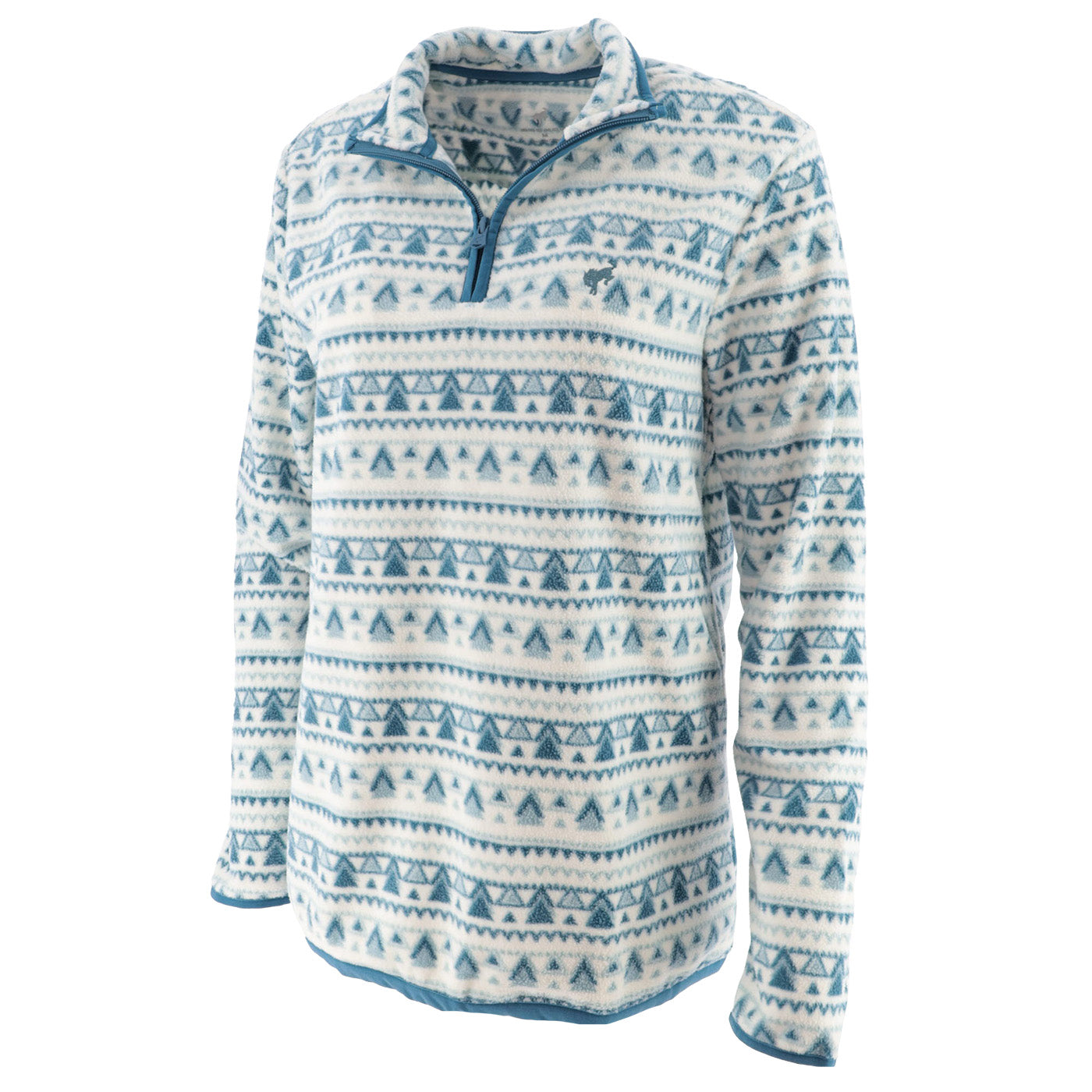Ford Bronco Womens Aztec Print Fleece Pullover Quarter Zip