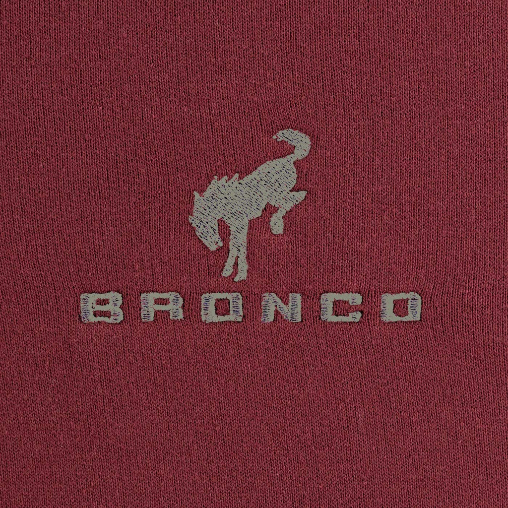 Ford Bronco Mens Maroon Quarter Zip Sweatshirt
