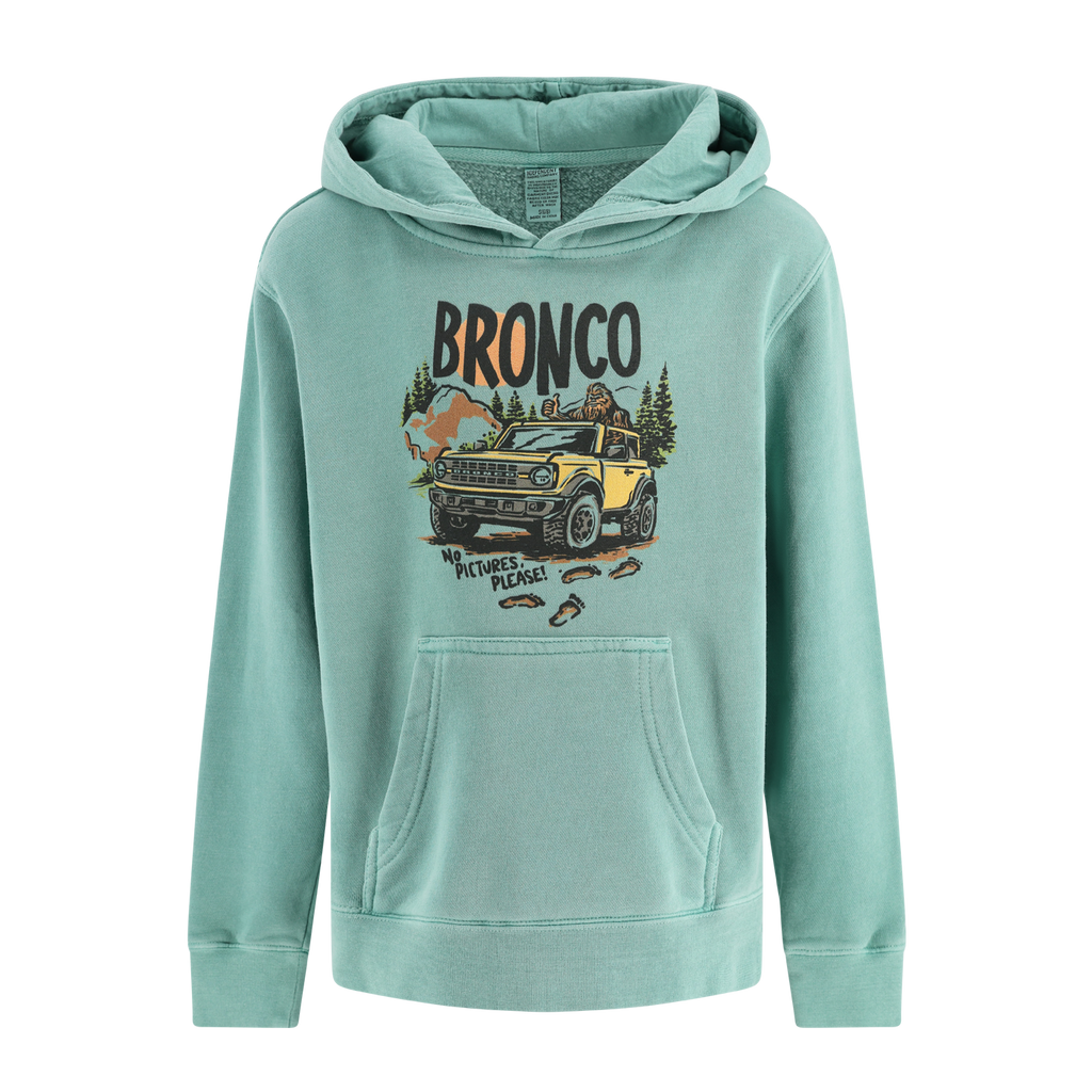 Ford Bronco Sasquatch No Pictures Please Youth Hoodie