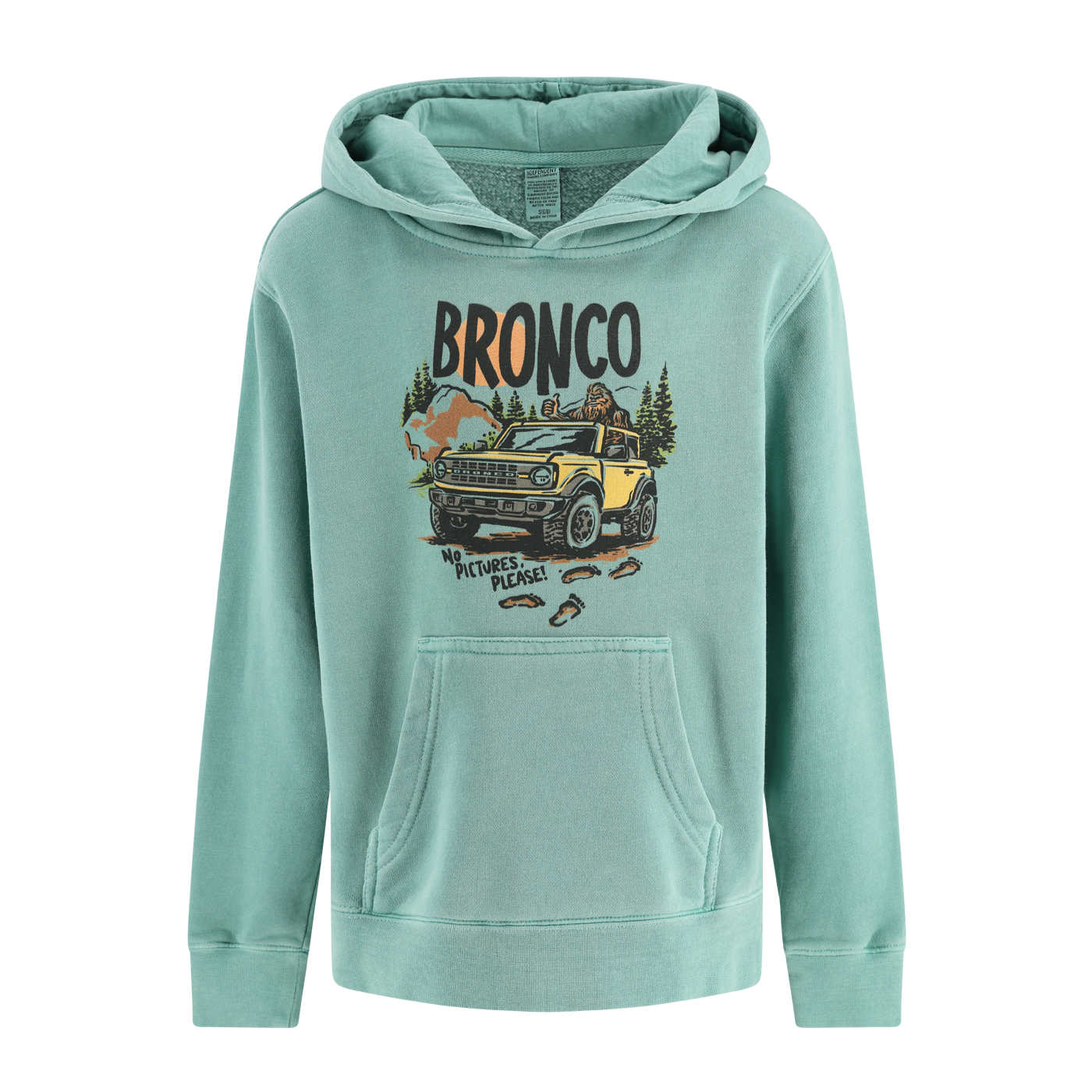 Ford Bronco Sasquatch No Pictures Please Youth Hoodie